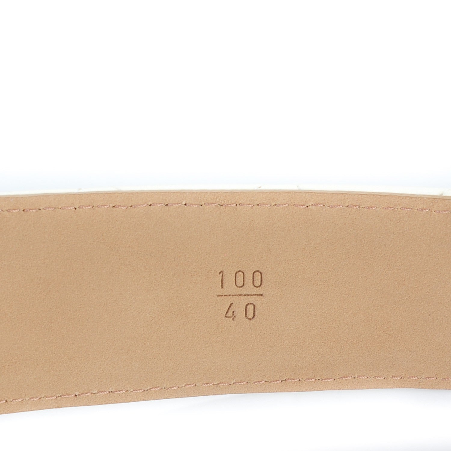 Chanel Lambskin Quilted CC Belt 100 40 Dark White 5 of 8