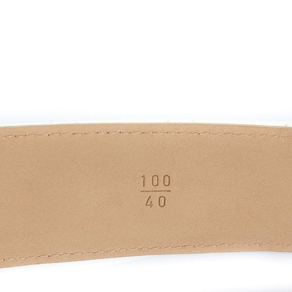 Chanel Lambskin Quilted CC Belt 100 40 Dark White 5 of 8