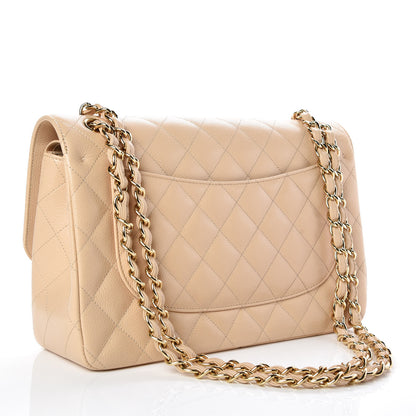 Chanel Caviar Quilted Jumbo Double Flap Beige Clair 3 of 10