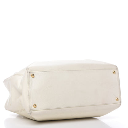 Chanel Caviar Cerf Executive Shopper Tote White 5 of 20