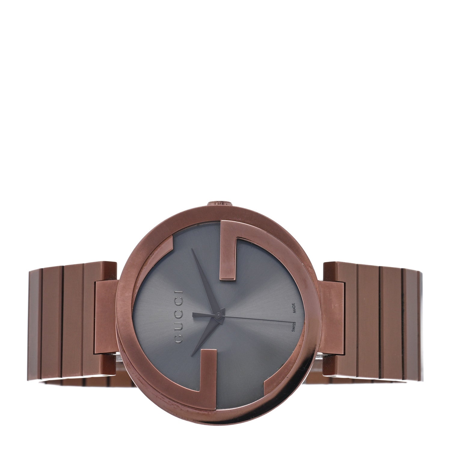 Gucci Stainless Steel 42mm Interlocking Quartz Watch Grey 2 of 5
