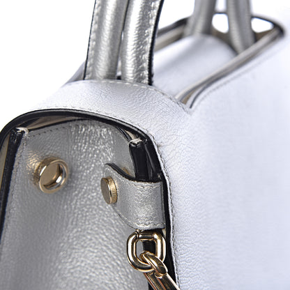 Christian Dior Metallic Grained Calfskin Mini Diorever Flap Silver 9 of 16