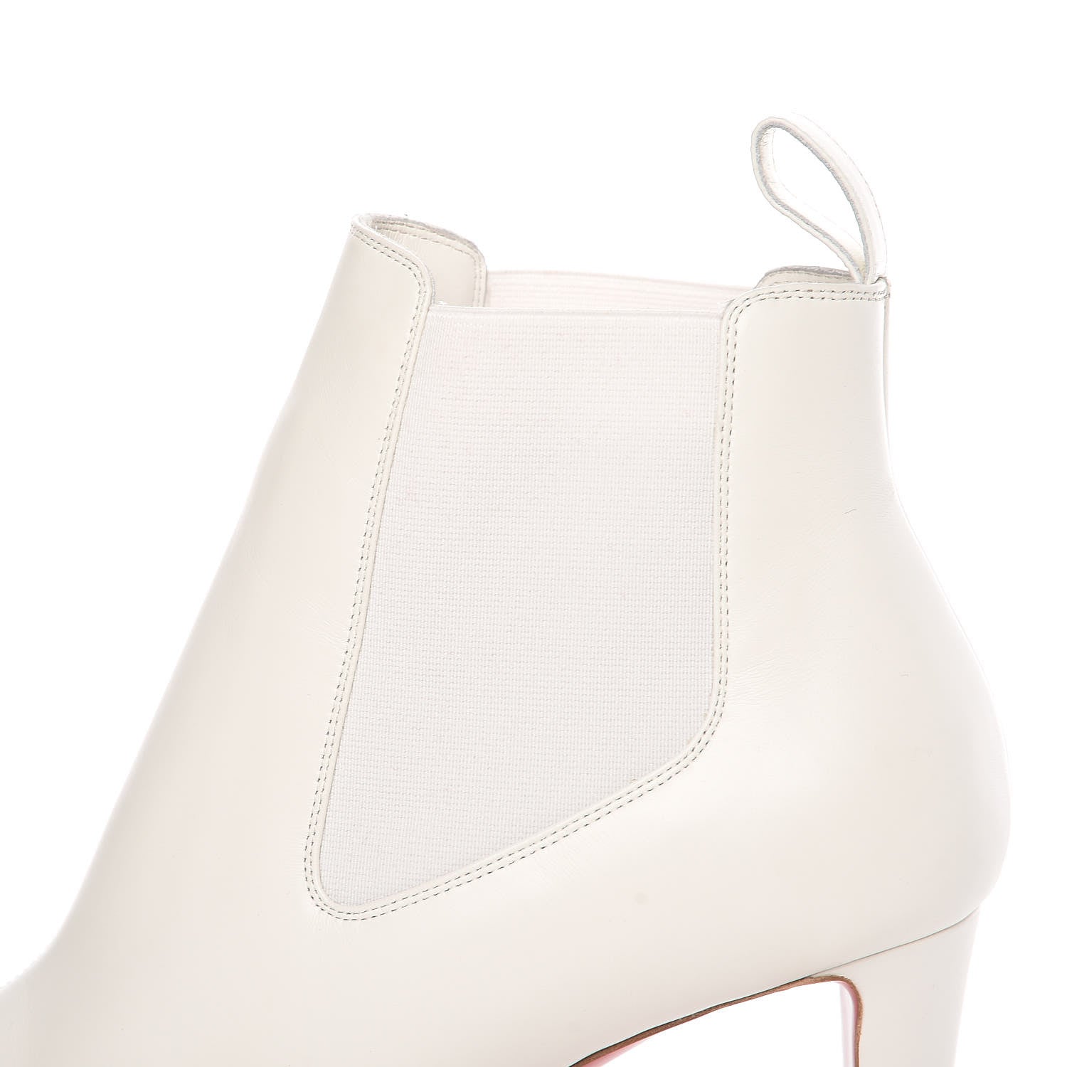Christian Louboutin Calfskin Antispecchio Superchen 70 Booties 38 Snow Silver 12 of 16