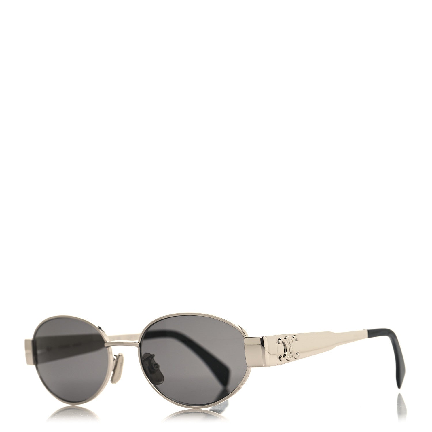 Celine Metal Triomphe 01 Sunglasses CL40235U Silver Black 1 of 8