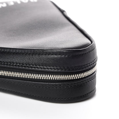 Balenciaga Calfskin M Triangle Pouch Black 7 of 9