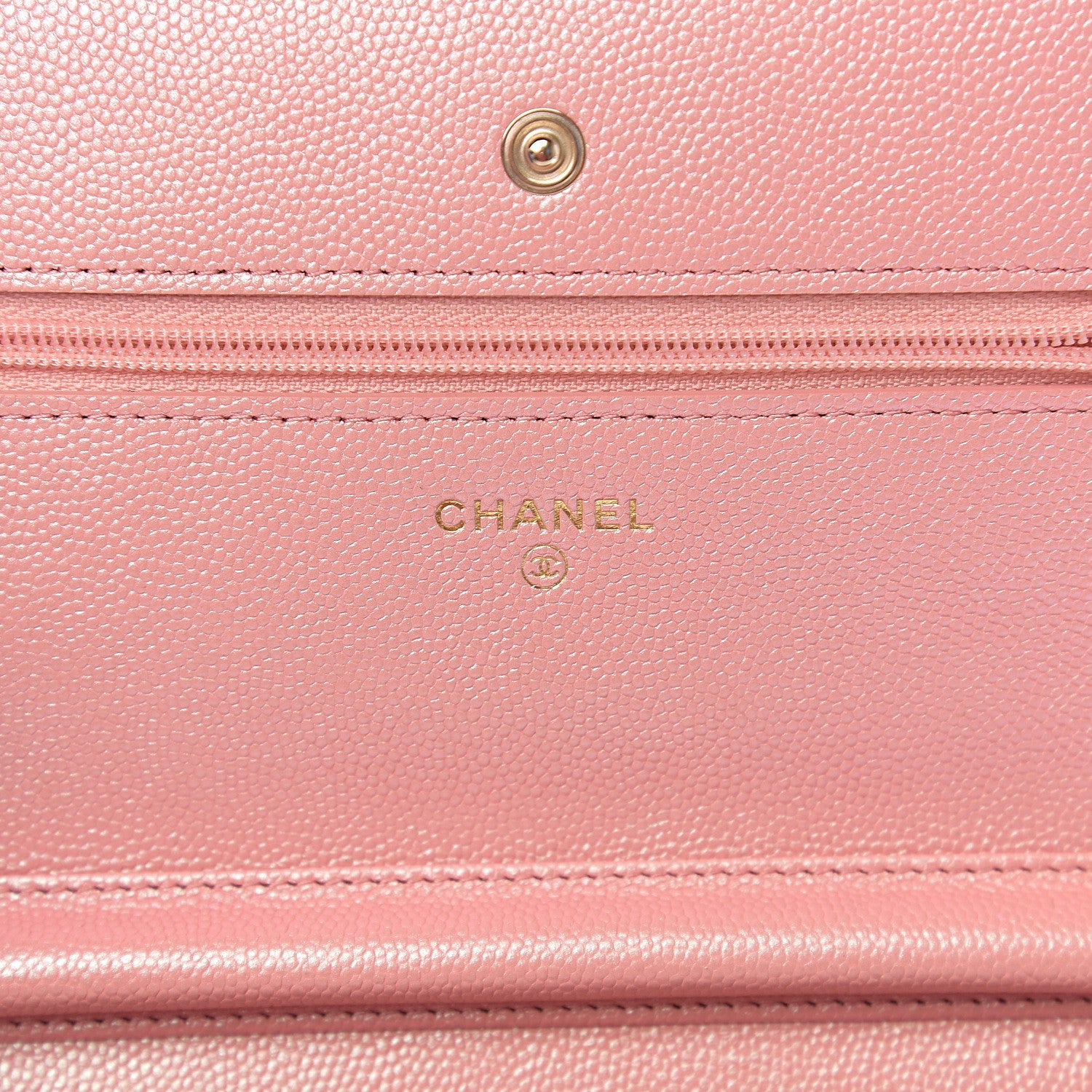 Chanel Iridescent Caviar Quilted Wallet on Chain WOC Rose Pink 5 of 11