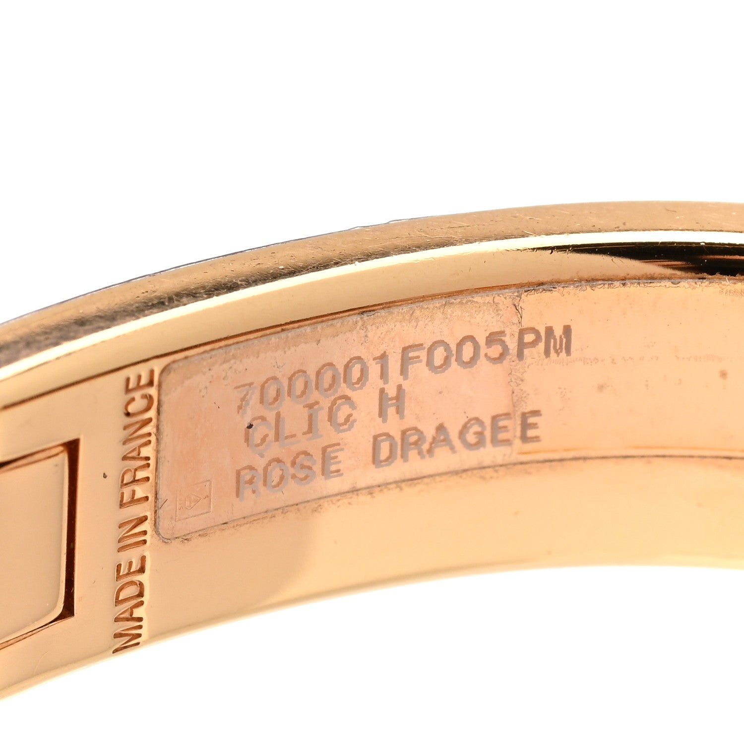 Hermes Enamel Narrow Clic Clac H Bracelet PM Rose Dragee 5 of 5