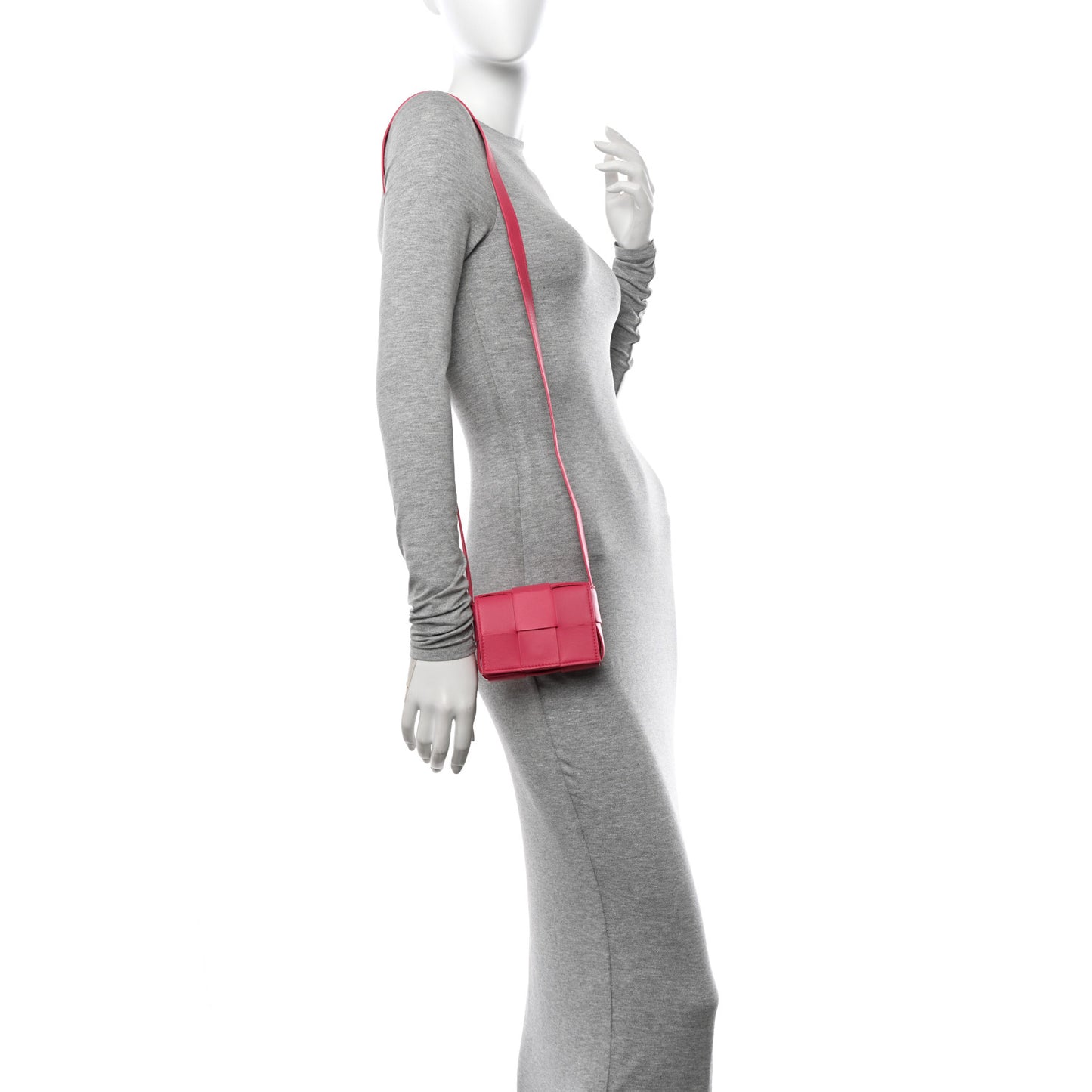 Lambskin Maxi Intrecciato Extra Mini Cassette Crossbody Bag Bon Bon