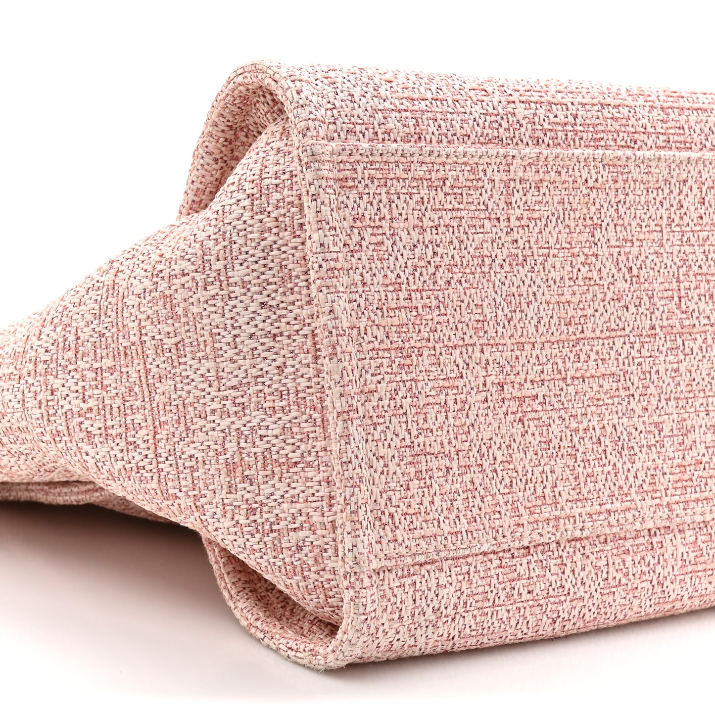 Lurex Boucle Deauville Medium Tote  Pink