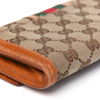 Gucci Monogram Vintage Web Continental Wallet Tobacco 13 of 22