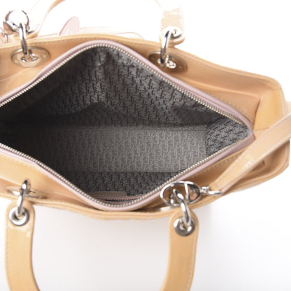 Christian Dior Patent Cannage Large Lady Dior Beige 4 of 9