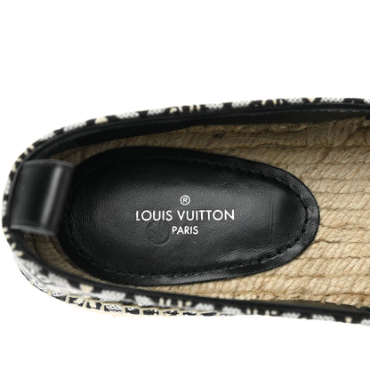 Louis Vuitton Jacquard Since 1854 Starboard Espadrille Flats 37 Grey 7 of 8