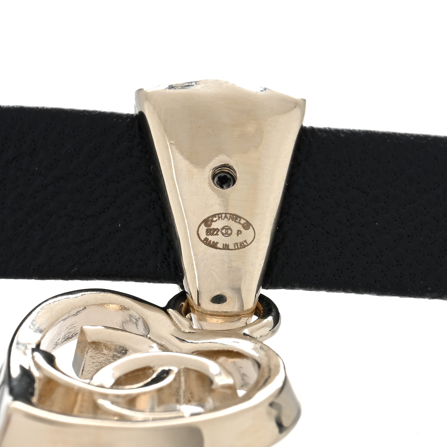 Chanel Lambskin CC Heart Choker Necklace Black 4 of 4