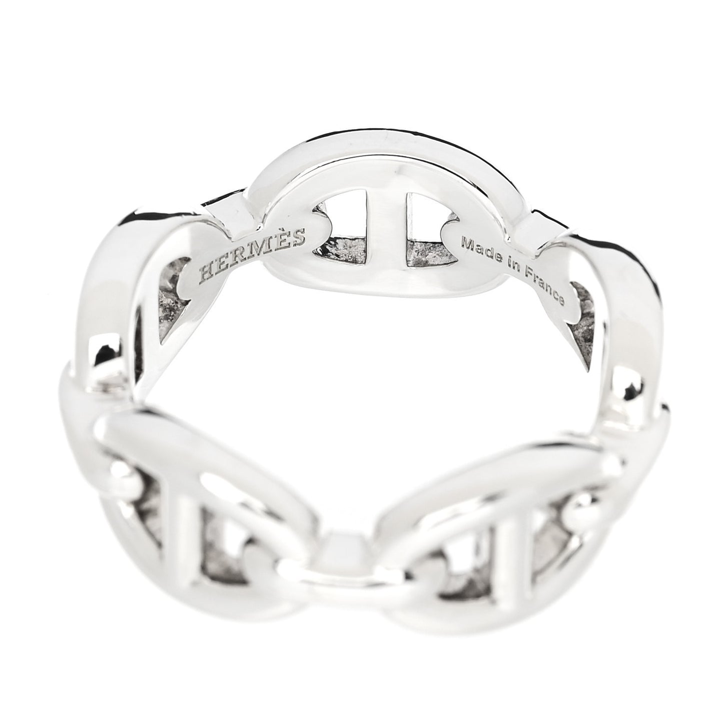 Sterling Silver PM Chaine d'Ancre Enchainee Band Ring 52 6