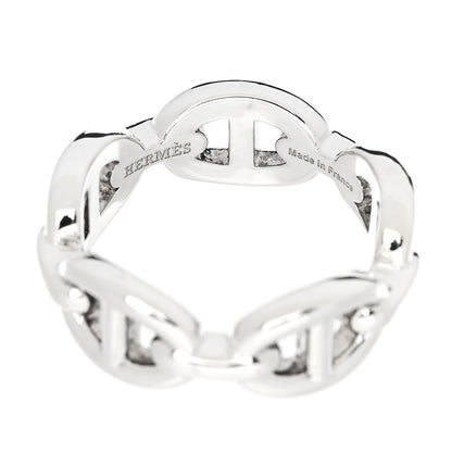 Hermes Sterling Silver PM Chaine d'Ancre Enchainee Band Ring 52 6 4 of 7