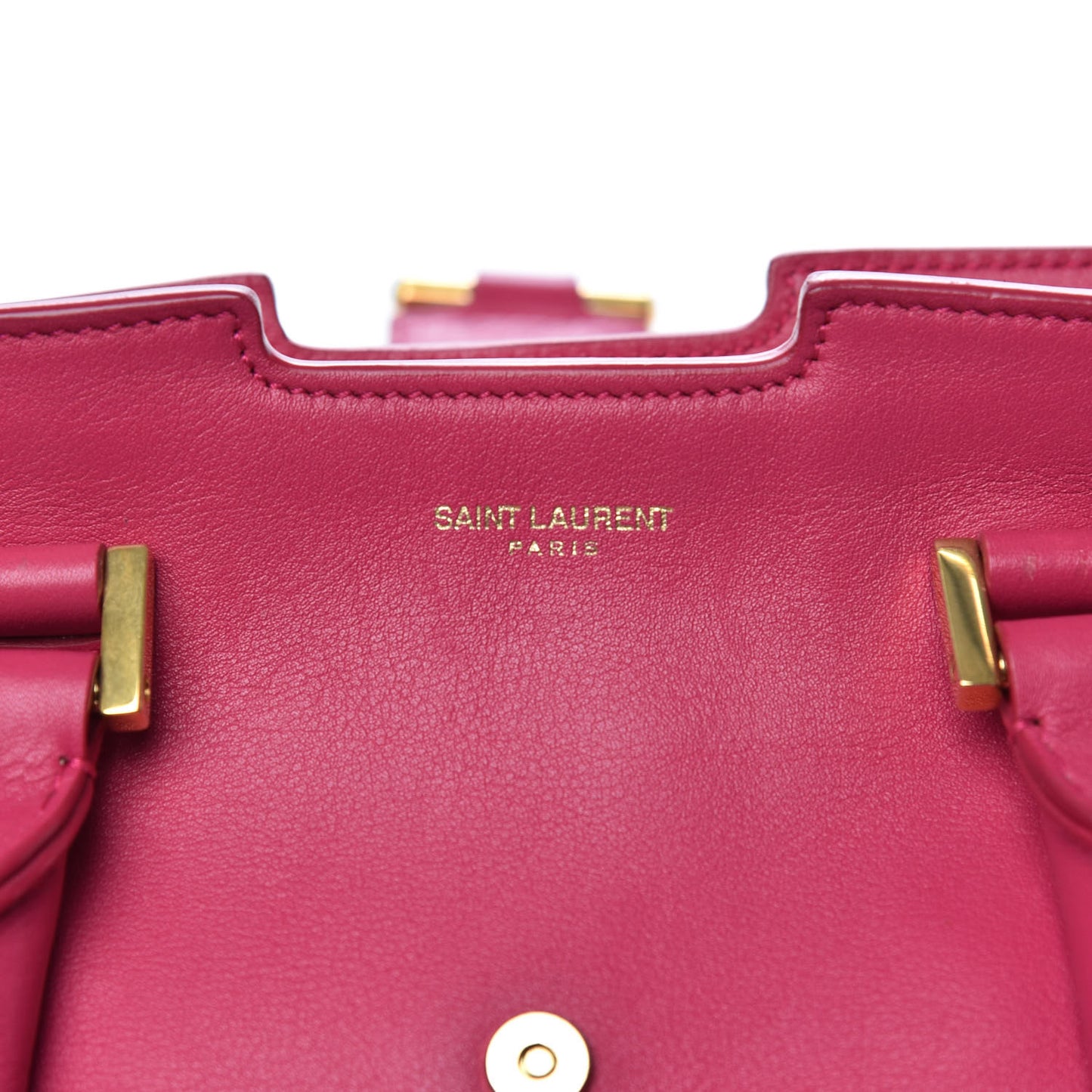 Calfskin Small Classic Y Cabas Fuchsia
