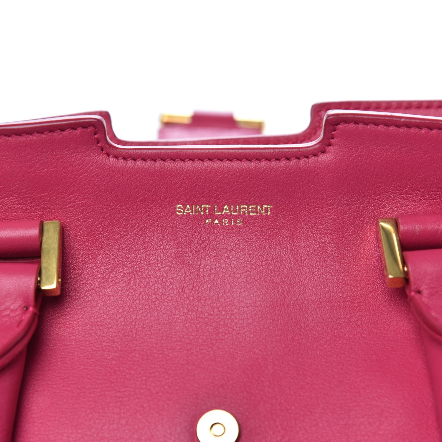 Saint Laurent Calfskin Small Classic Y Cabas Fuchsia 7 of 11