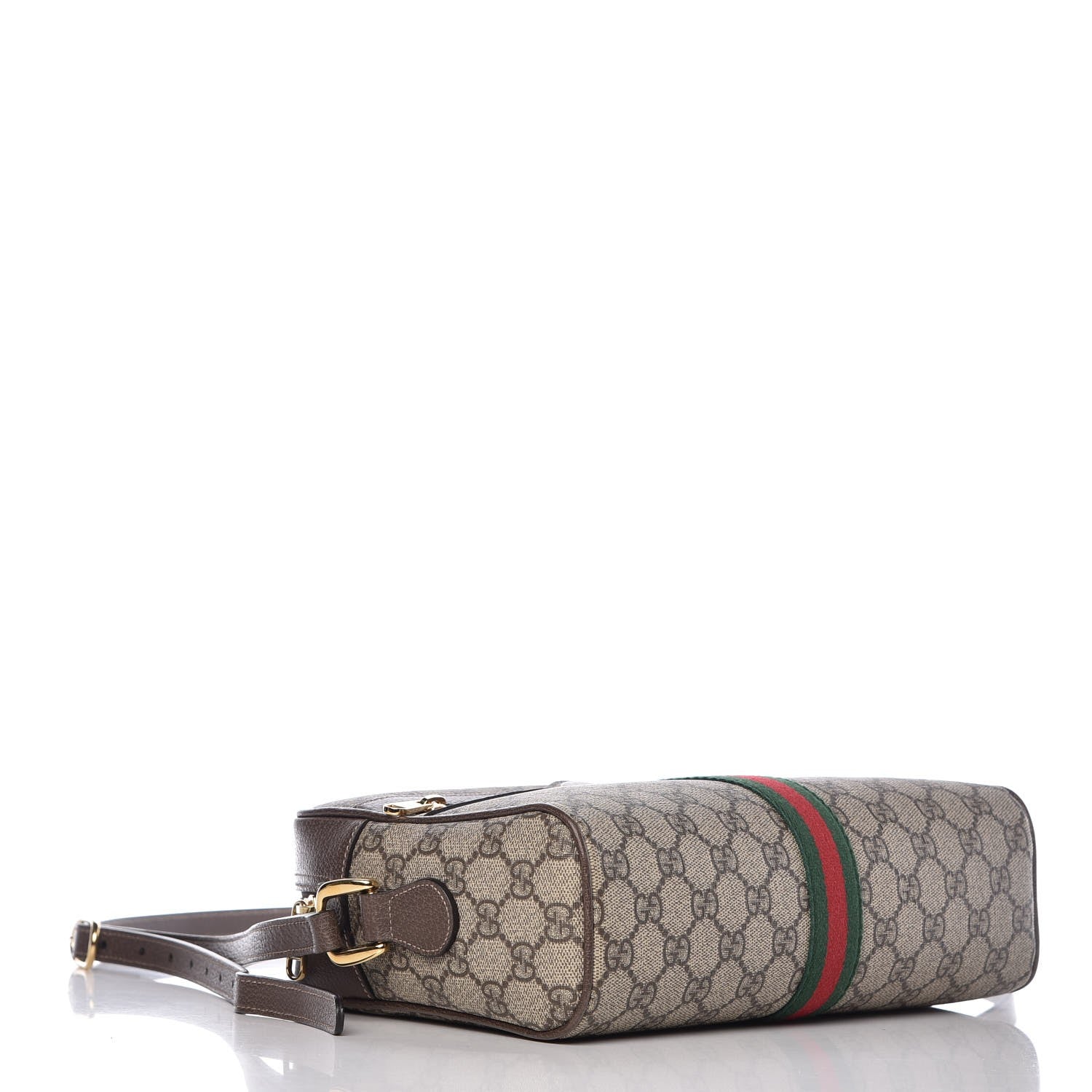 Gucci GG Supreme Monogram Web Small Ophidia Shoulder Bag Brown 4 of 7