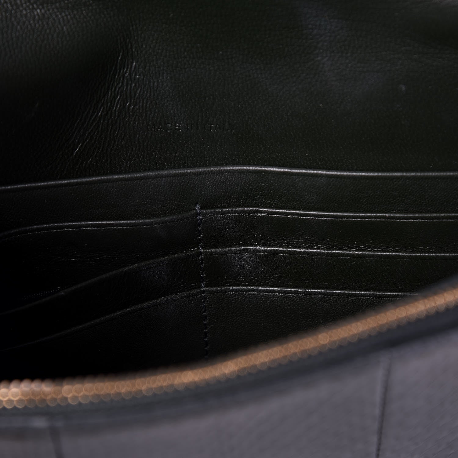 Saint Laurent Snakeskin Monogram Envelope Chain Wallet Dark Green 7 of 11