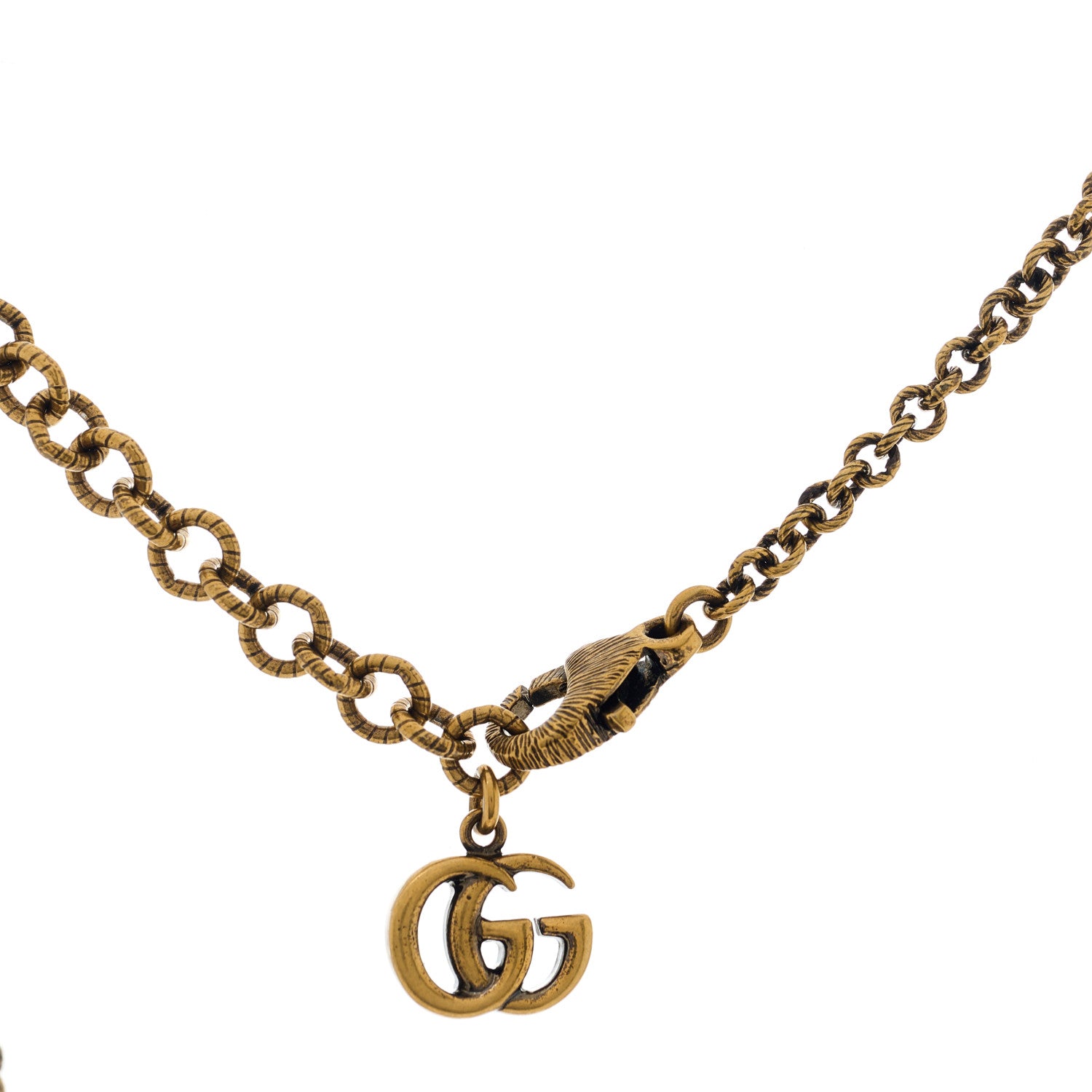 Gucci Metal Enamel Cross Necklace Black 3 of 4
