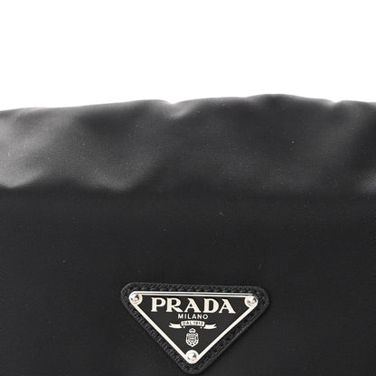 Prada Re-Nylon Saffiano Pocket Double Snap Buckle Shoulder Bag Black 10 of 12