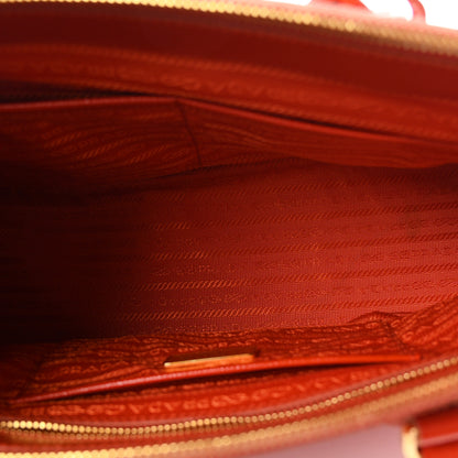 Prada Saffiano Vernice Medium Galleria Double Zip Tote Arancio 5 of 10