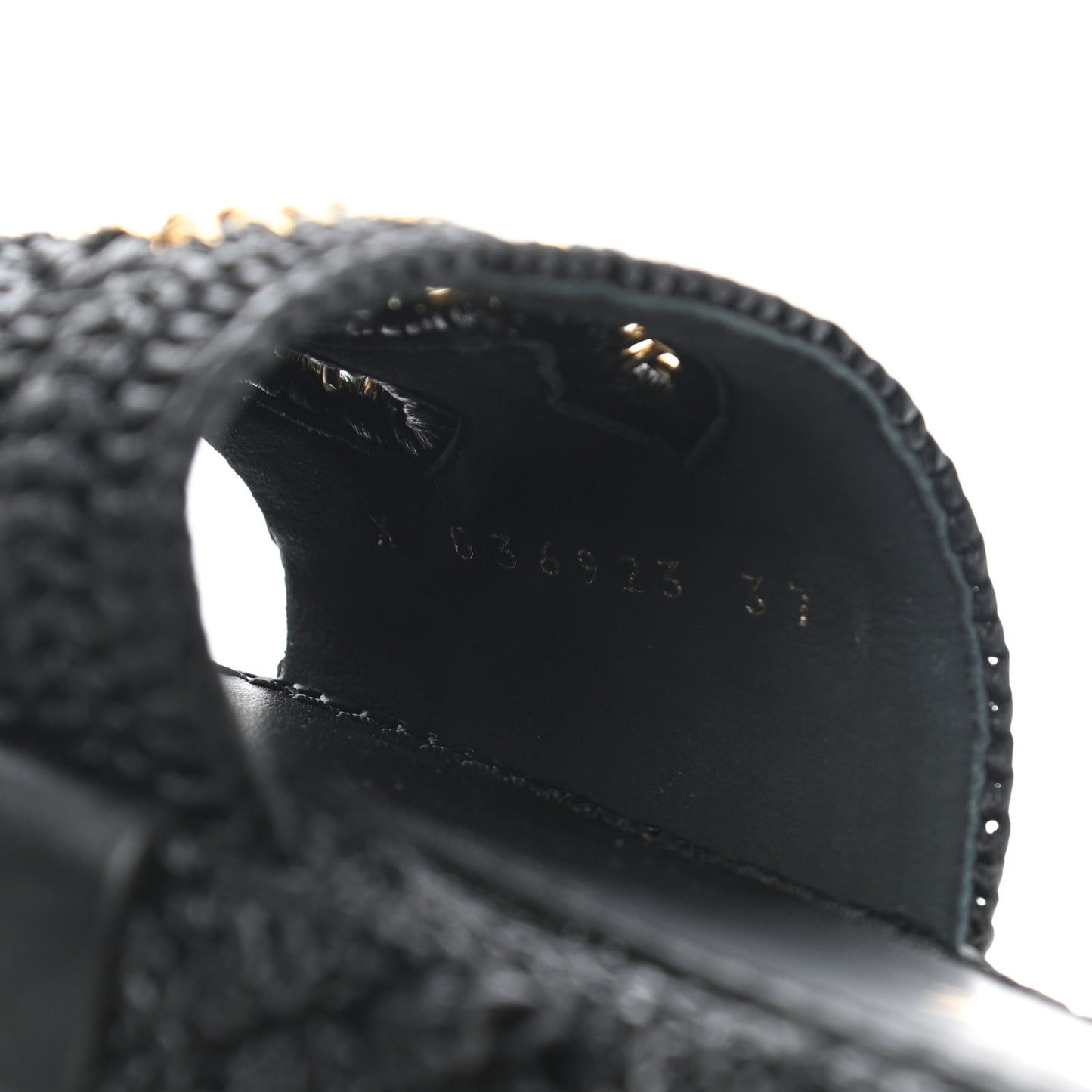Cord Braided CC Mules 37 Black