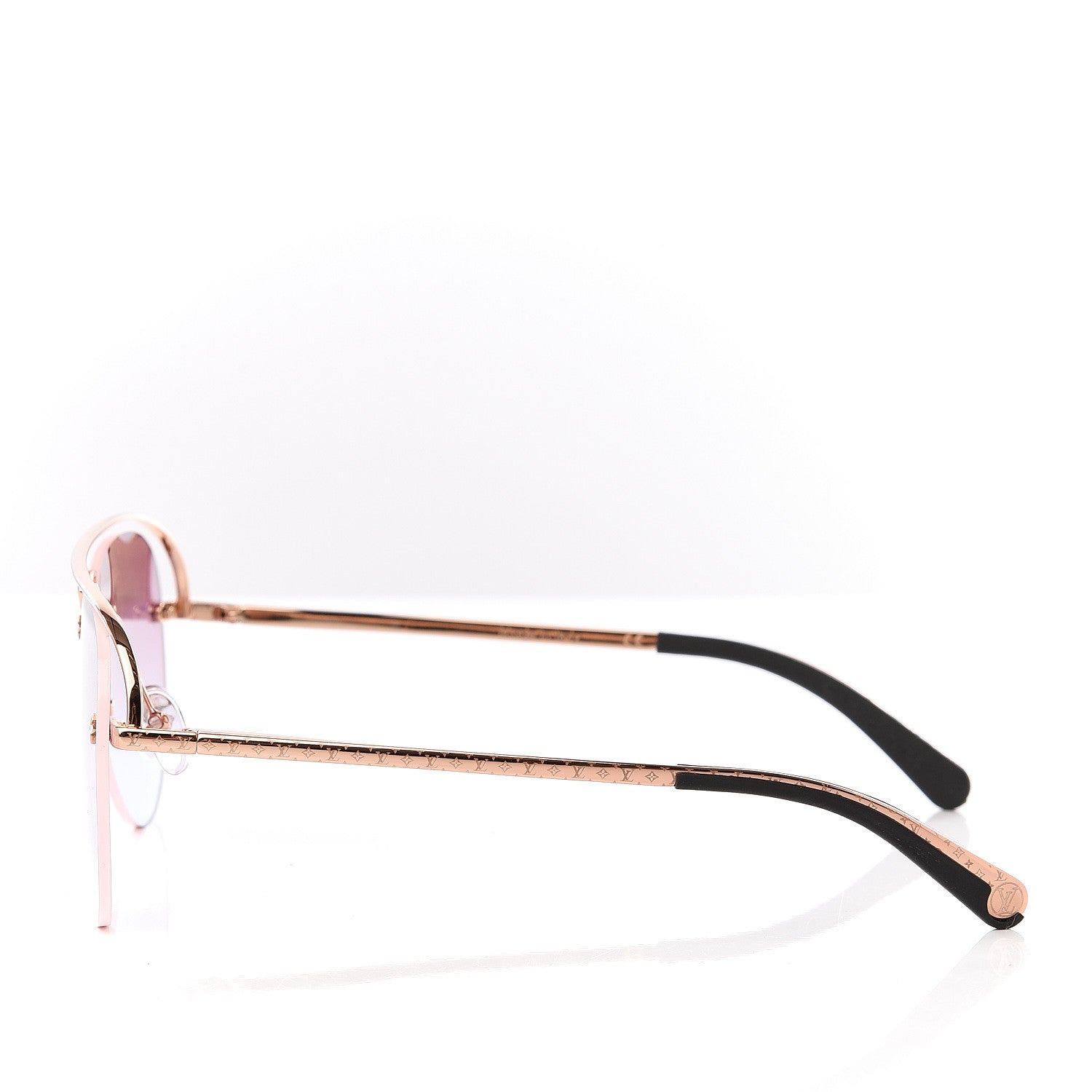 Louis Vuitton Monogram Grease Sunglasses Z1280W Gold 4 of 8