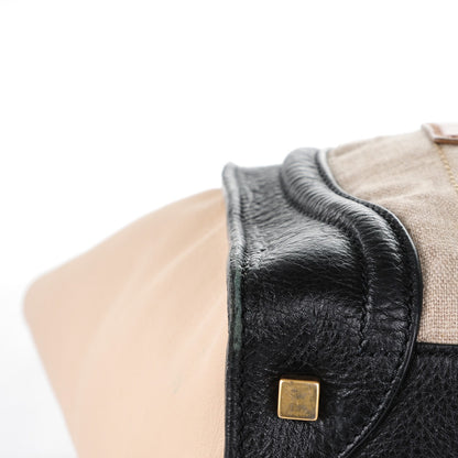 Celine Calfskin Linen Mini Tri-Color Luggage Beige 9 of 17