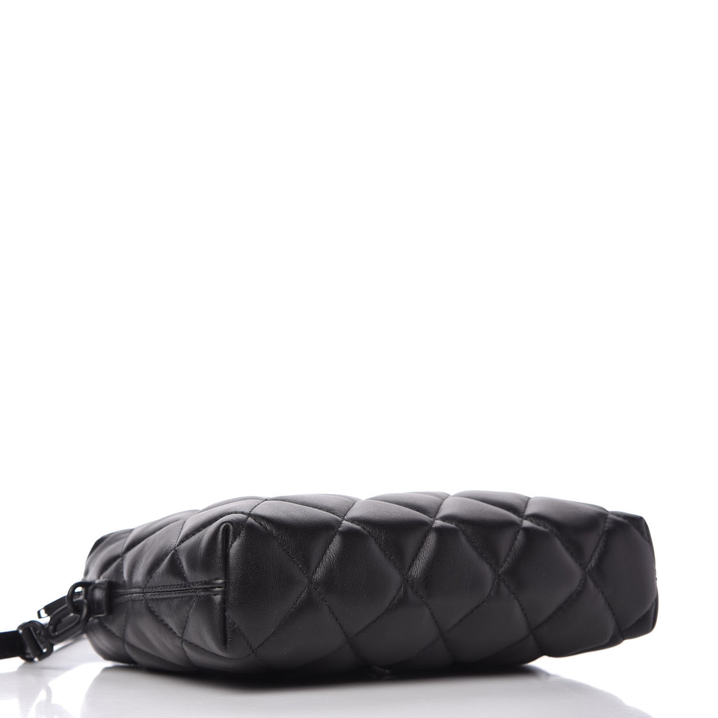 Nappa Calfskin Quilted Touch B Camera Shoulder Bag Black