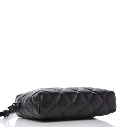 Balenciaga Nappa Calfskin Quilted Touch B Camera Shoulder Bag Black 4 of 10