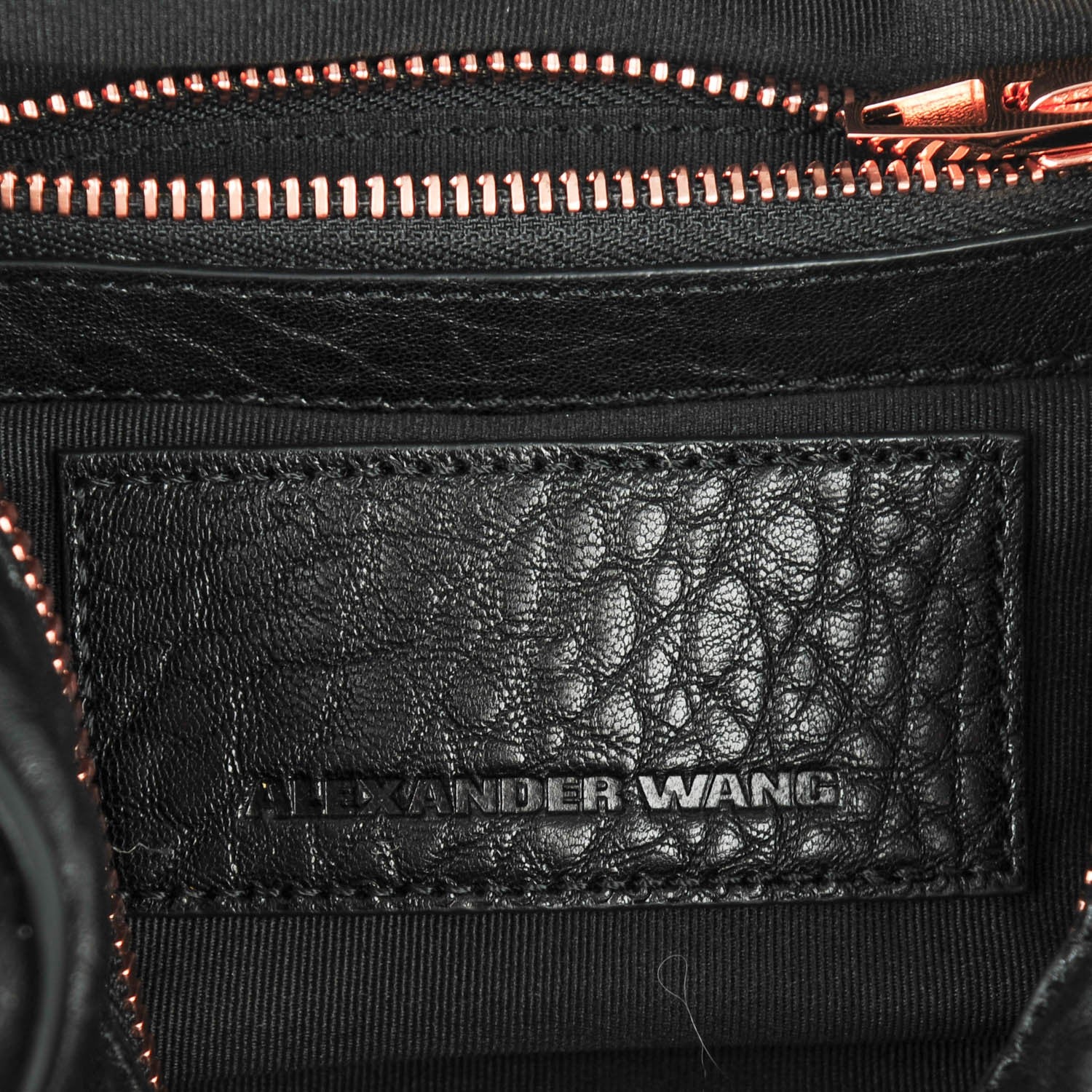 Alexander Wang Pebbled Lambskin Mini Rockie Black Rose Gold Hardware 6 of 8