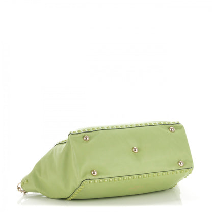 Valentino Garavani Vitello Medium Rockstud Tote Apple 4 of 6