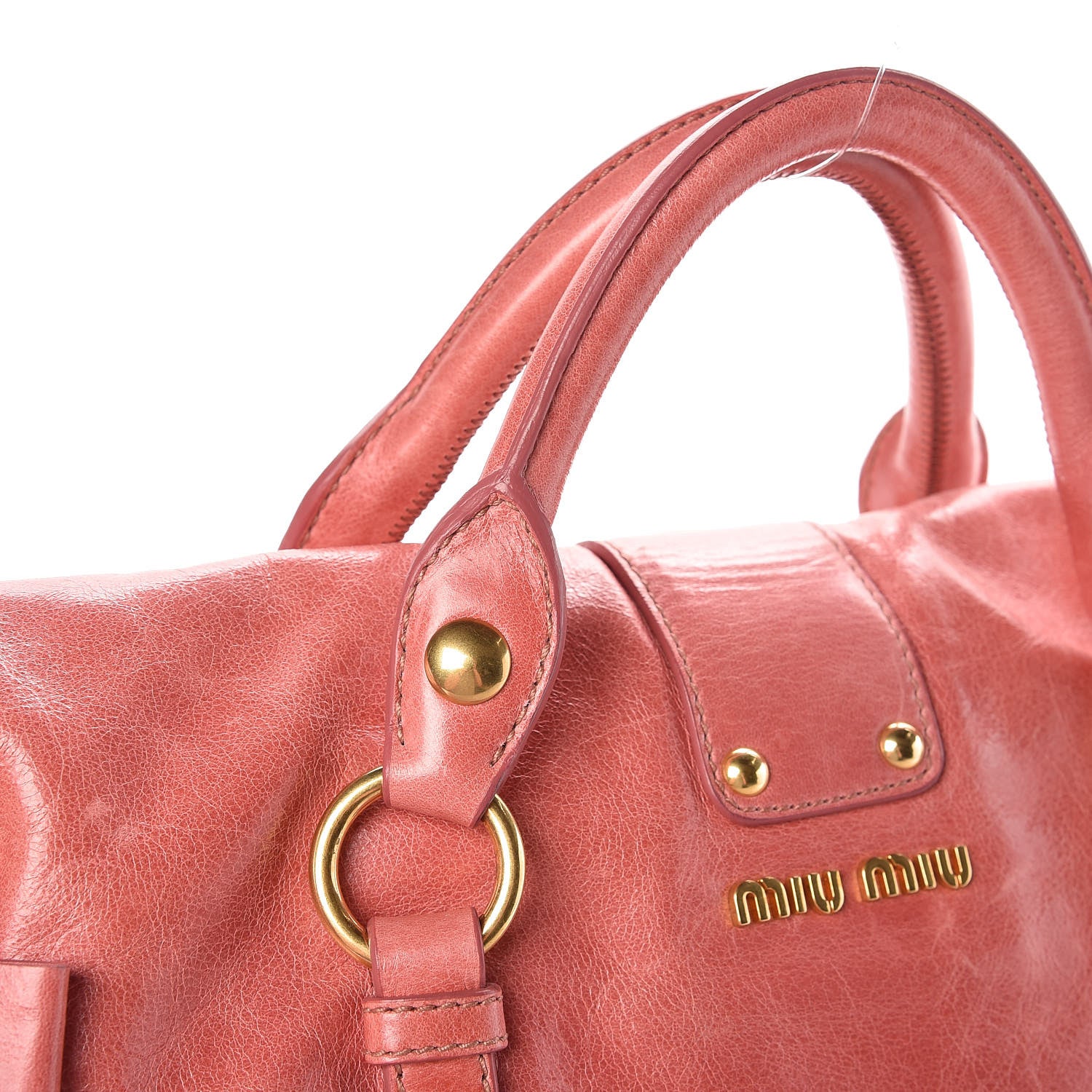 Miu Miu Vitello Lux Medium Bow Bag Rosa 12 of 16