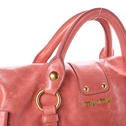 Miu Miu Vitello Lux Medium Bow Bag Rosa 12 of 16