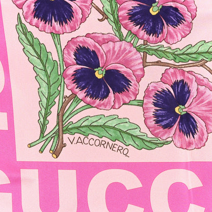 Gucci Silk Twill Viole Square Scarf Roseate Pink 3 of 5