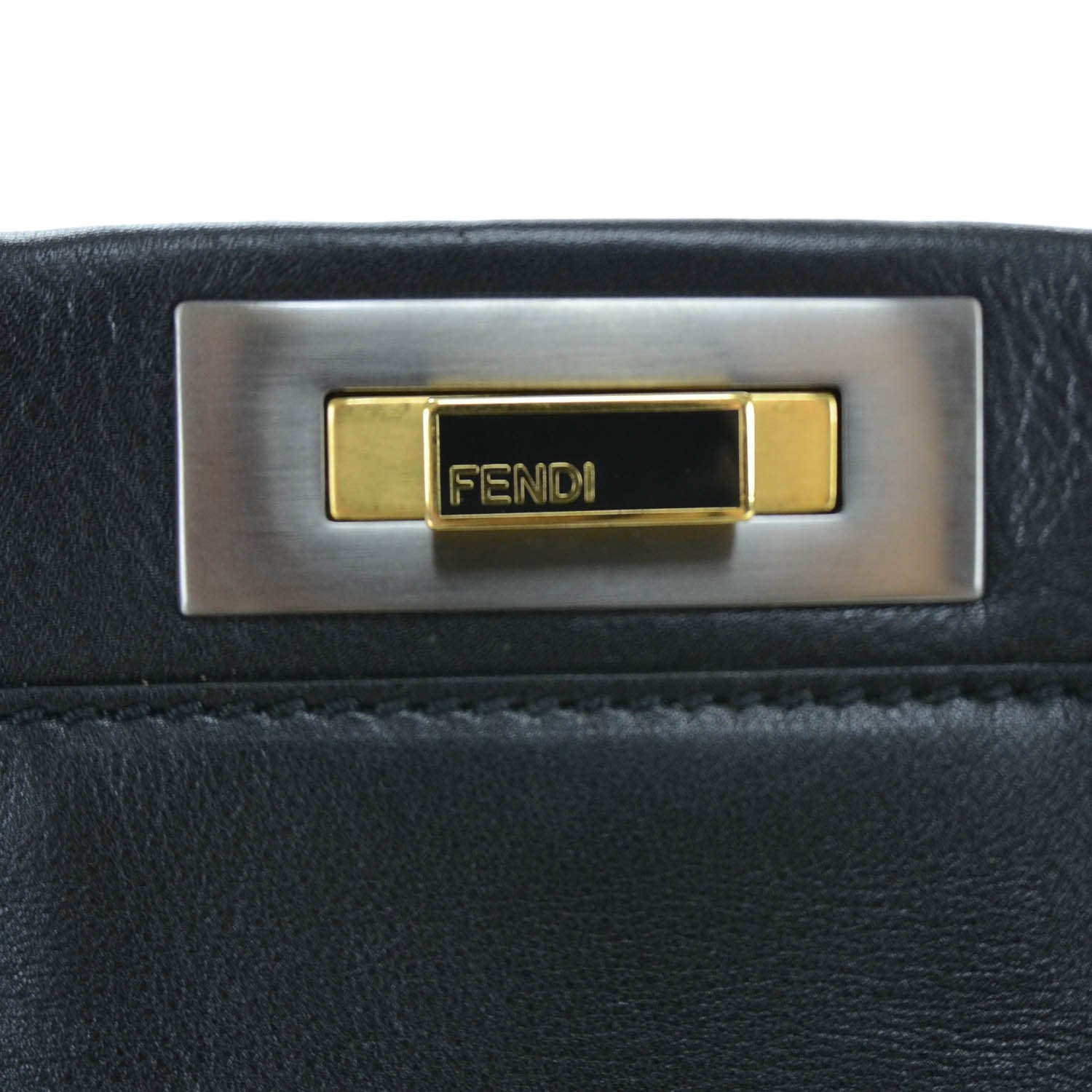 Fendi Calfskin Calf Hair Leopard Print Large Peekaboo Iconic Satchel Black 8 of 13