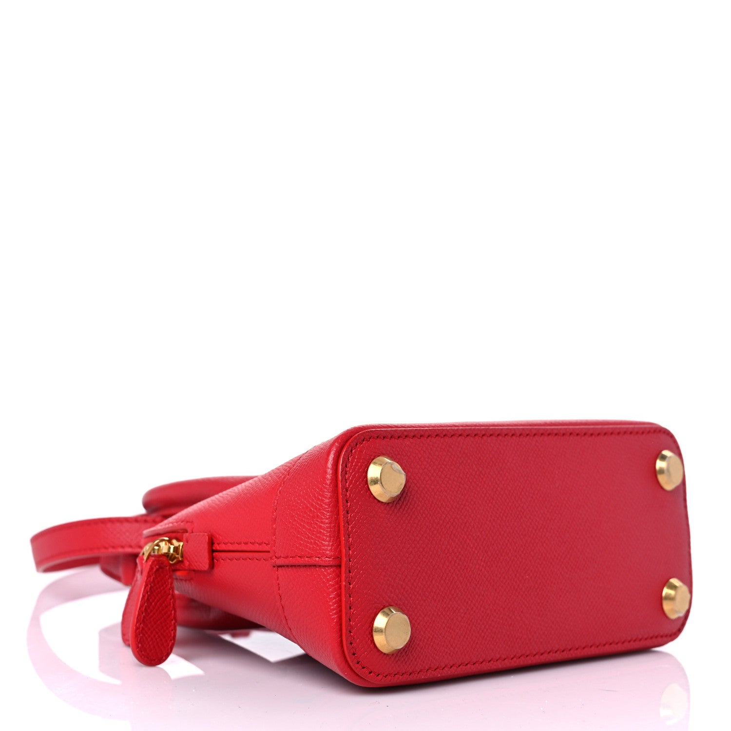 Balenciaga Grained Calfskin XXS Ville Top Handle Bag Rouge Coquelicot 4 of 9