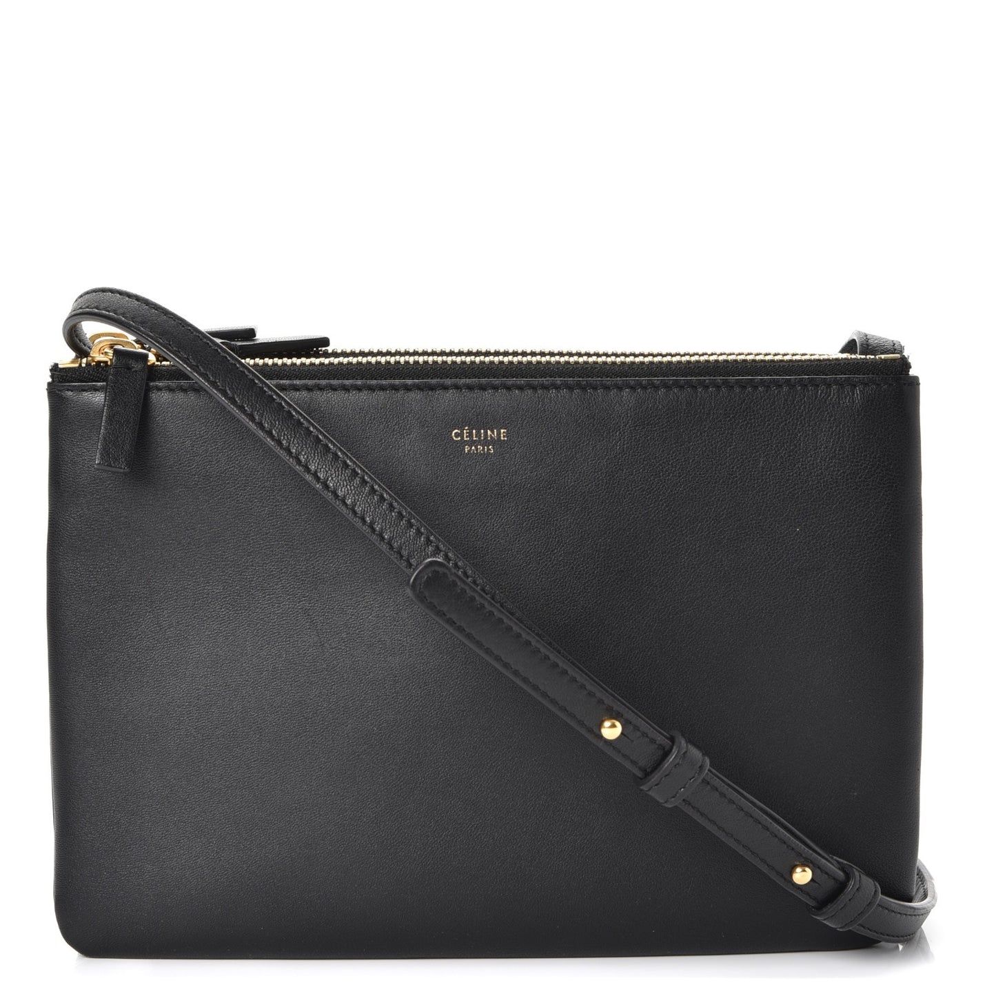 Lambskin Small Trio Crossbody Bag Black