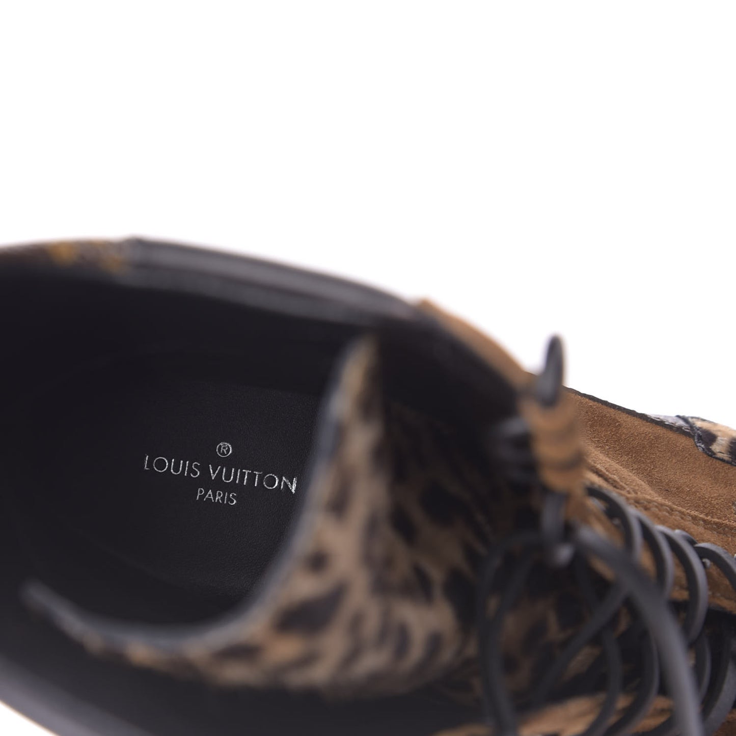 Suede Calfskin Monogram Laureate Platform Desert Boots 36.5 Cognac