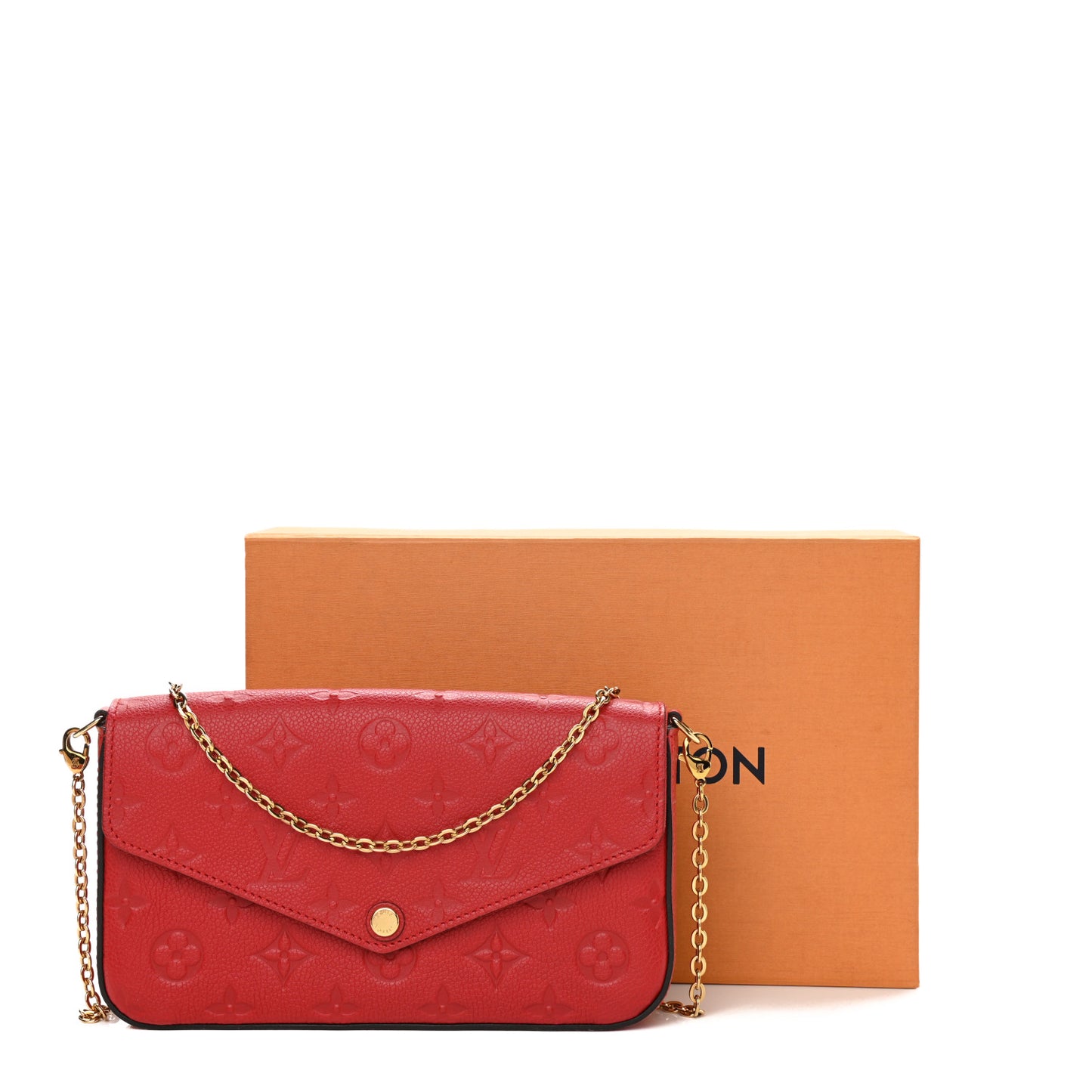 Empreinte Pochette Felicie Chain Wallet Cherry