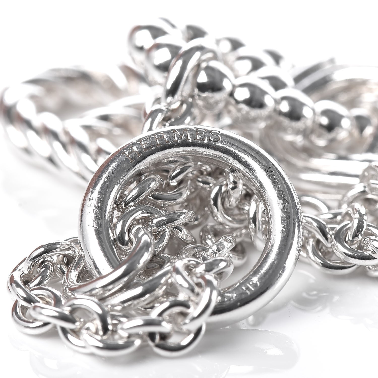 Hermes Sterling Silver Small Parade Bracelet 4 of 6