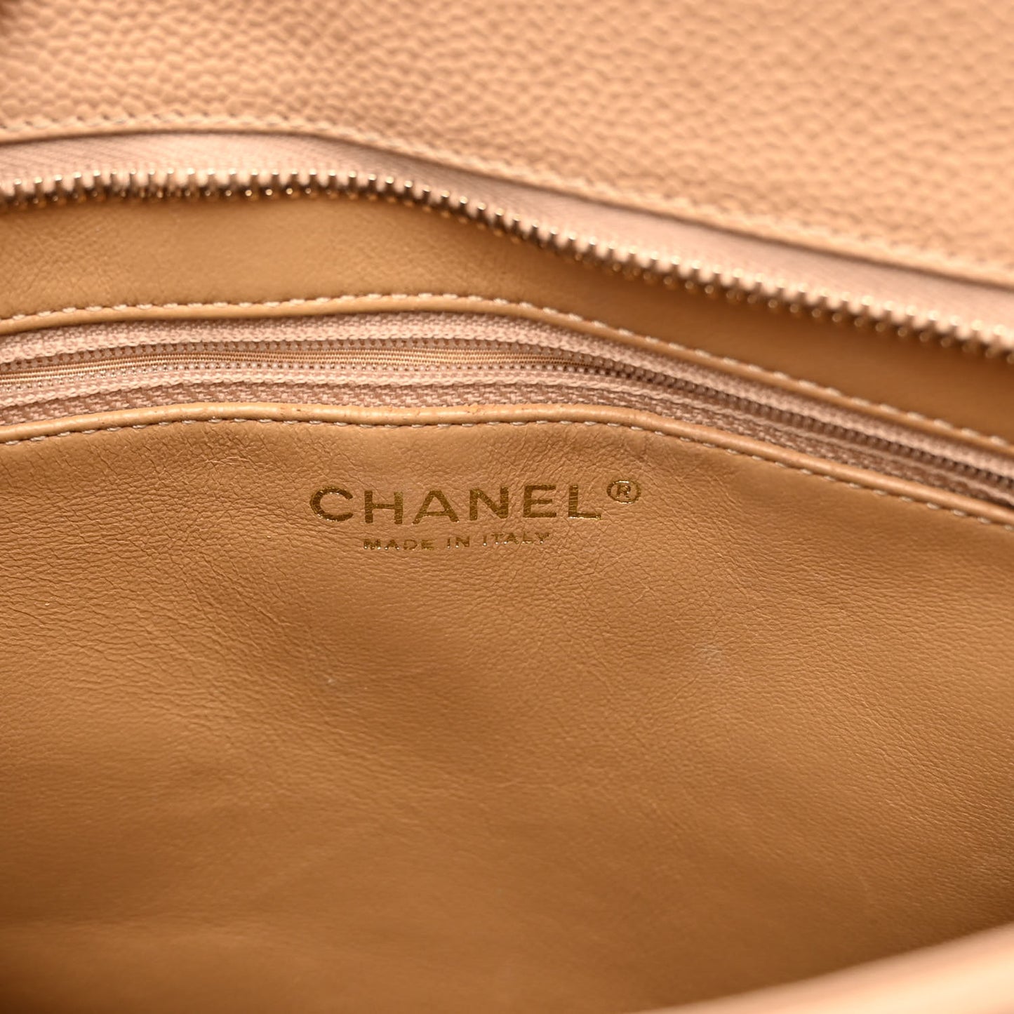 Caviar Quilted Medallion Tote Beige