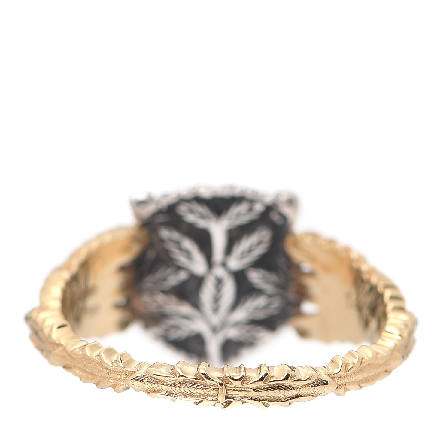 18K Yellow Gold Sterling Silver Topaz Spinel Pearl Le Marche Des Merveilles Feline Ring 54 6.75
