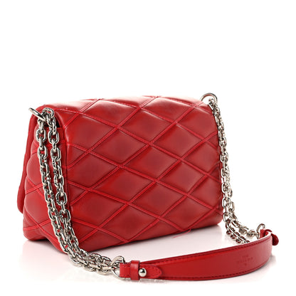 Louis Vuitton Lambskin Malletage GO-14 PM Red 3 of 11