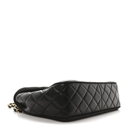 Chanel Lambskin Scallop Quilted Medium Pagoda Flap Black 4 of 10