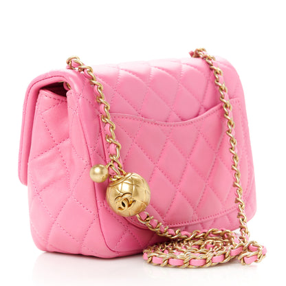 Chanel Lambskin Quilted Mini Pearl Crush Flap Pink 3 of 11