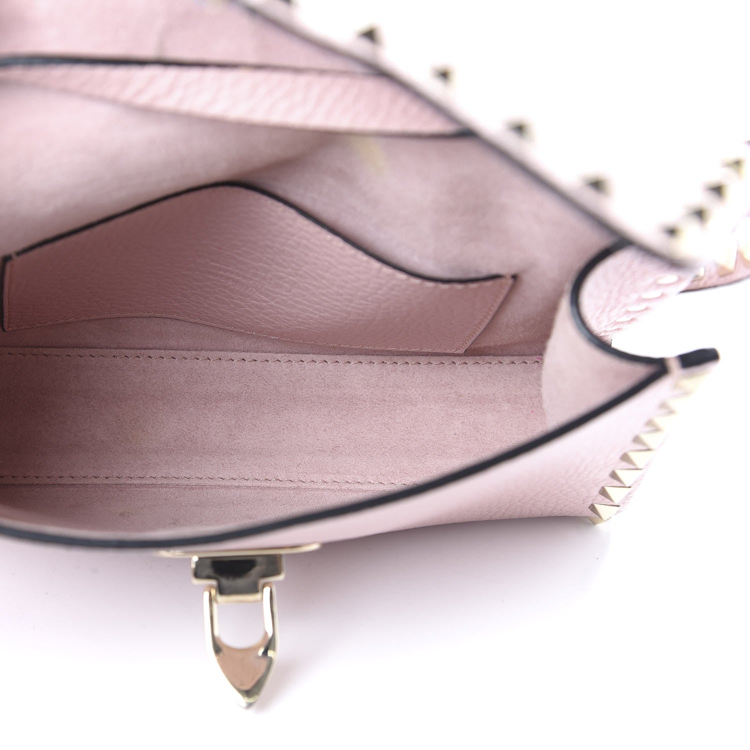 Valentino Garavani Pebbled Calfskin Medium Rockstud Flip Lock Crossbody Bag Rose Quartz 5 of 15