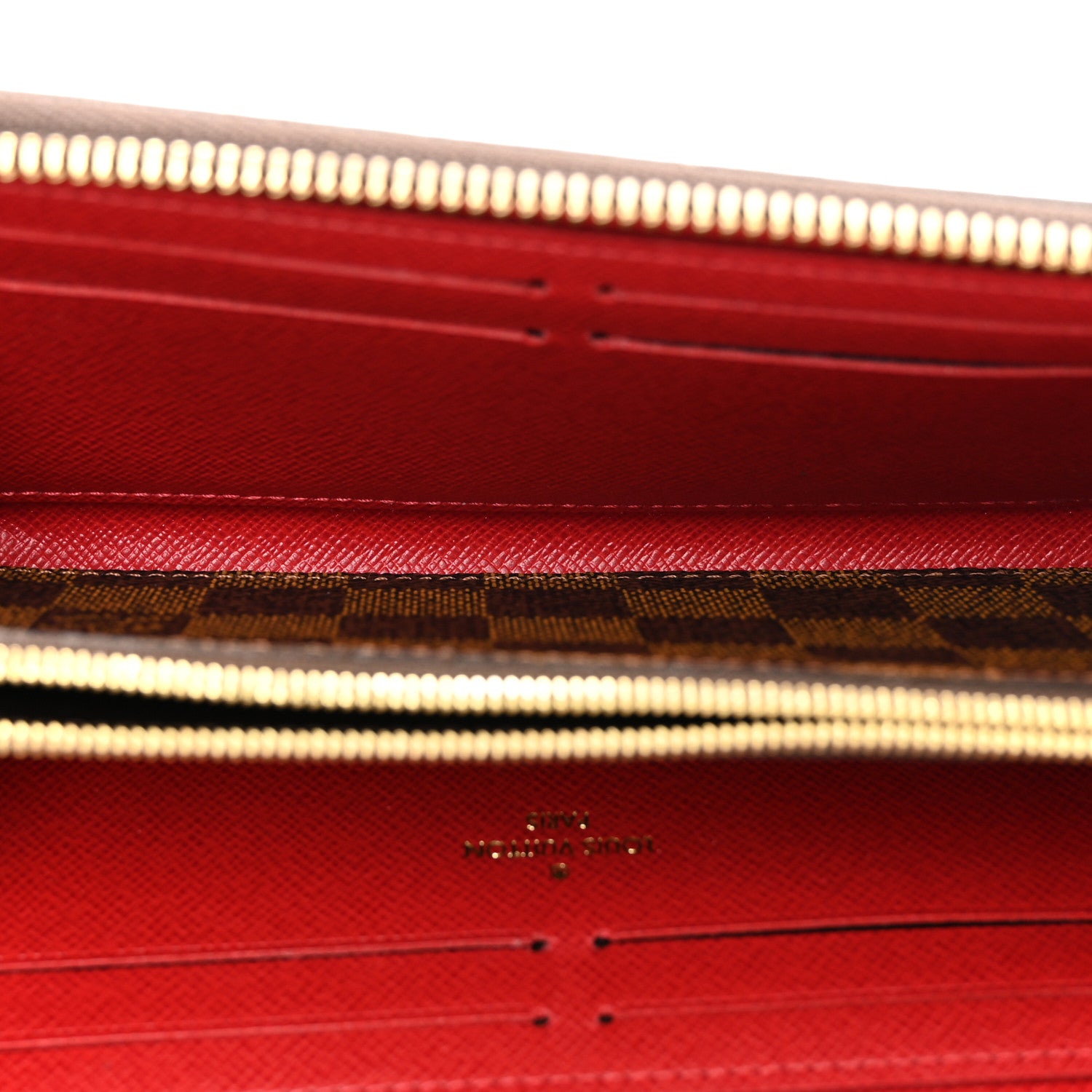 Louis Vuitton Damier Ebene Clemence Wallet Cherry 5 of 7