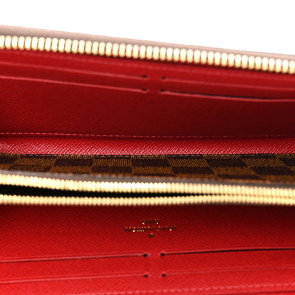 Louis Vuitton Damier Ebene Clemence Wallet Cherry 5 of 7